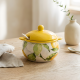 Lemon Pattern Porcelain Sugar Bowl Small